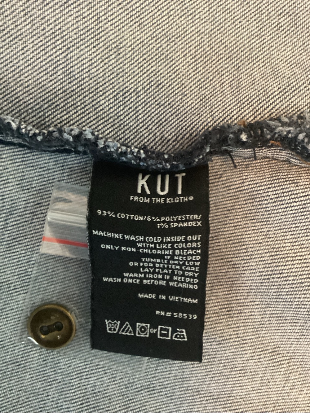 KUT FROM THE KLOTH Distressed Denim Romy Shirt - Picture 9 of 9